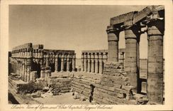 CPA Egypt Egypte Luxor View of open and close capitals papyrus columns 