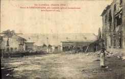 CPA Militaria En Lorraine Guerre 1914 Ferme de Chaufontaine pres Luneville apres le bombardement aou