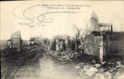CPA Militaria Bataille de la Marne 6 au 12 septembre 1914 Villers au Vent Grand Rue 