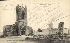 CPA Militaria Bataille de la Marne 6 au 12 Septembre 1914 Sommeille Eglise 
