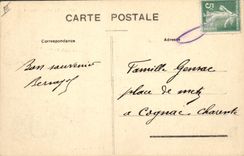 CPA Folklore Bouree d'Auvergne vis a vis 