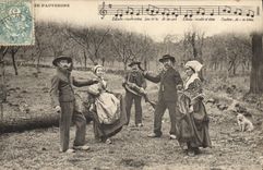 CPA Folklore Bourree d'Auvergne 