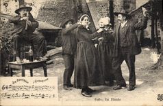 CPA Folklore L'Auvergne La Finale 