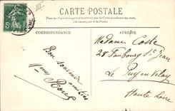 CPA Folklore Types d'Auvergne La Bourree 