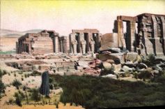 CPA Egypt Egypte Thebes Le Ramesseum 