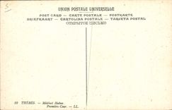 CPA Egypt Egypte Thebes Medinet Habou Premier Cour 