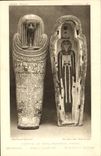 CPA Egypt Egypte Coffin of Ren Sensen Heru wall case 37 Egypt room 
