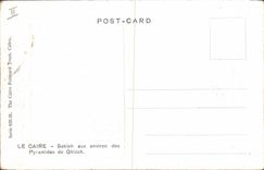 CPA Egypt Egypte Le Caire Sakieh aux environ des Pyramides de Ghizeh 