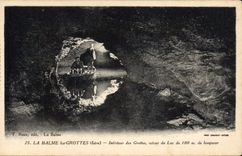 CPA La Balme les Grottes interieur des grottes retour du Lac 