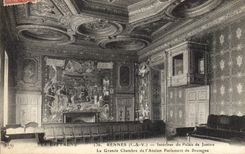 CPA la Bretagne Rennes interieur du Palais de Justice la grande chambre de l'ancien parlement de bre