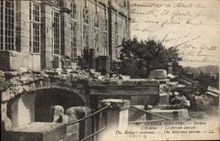 CPA Militaria Guerre 1914 1916 Verdun L'Eveche le perron detruit 