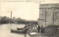 CPA Militaria La grande guerre 1914 15 Verberie le pont du Canal Saute 