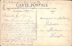 CPA Militaria Convoi Allemand detruit Route de Soissons