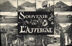 CPA Folklore Souvenir L'Auvergne 