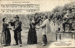 CPA Folklore Bourree d'Auvergne presentation des Dames 