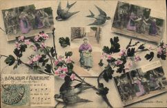 CPA Folklore Bonjour d'Auvergne 