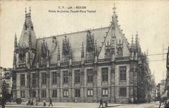 CPA Rouen palais de justice facade place Verdrel 
