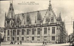 CPA Rouen le Palais de Justice facade place Verdrel 