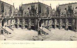CPA Rouen la cour du Palais de Justice 