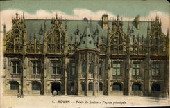 CPA Rouen le Palais de Justice facade principale 