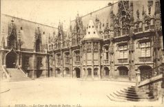 CPA Rouen la cour du Palais de Justice 