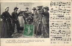 CPA Folklore Chi yeou voulio la Bourree sorte de danse nationaldans la music gaie 