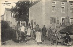 CPA Folklore La Bourree au village TOP