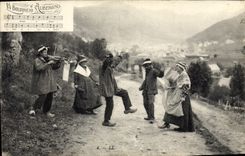 CPA Folklore la Bourreio d'Aubergno 