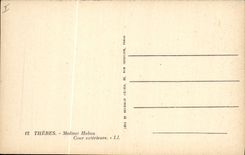 CPA Egypt Egypte Thebes Medinet Habou Cour exterieure 