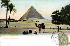 CPA Egypt Egypte Cairo Pyramid of Chephren 