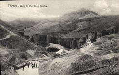 CPA Egypt Egypte Thebes Way to the King tombs 