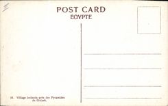 CPA Egypt Egypte Village bedouin pres des Pyramides de Guizeh 