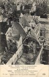 CPA Militaria Reims apres le bombardement l'Archeveche vue prise du haut 