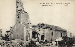 CPA Militaria Guerre 1914 15 Hennemont L'Eglise l'Eglise 