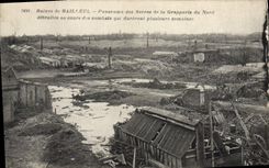CPA Militaria Ruines de Bailleul Panorama des serres de la Grapperie du Nord 