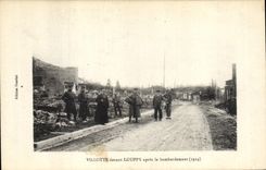 CPA Militaria Villotte devant Louppy apres le bombardement 1914 