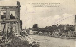 CPA Militaria bataille de Marne 6 ou 12 sep 1914 Courdemanges pres vitry le Francais La grande rue e