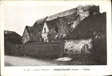 CPA Militaria Guerre 1914 15 Marquivillers l'eglise 