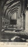 CPA Militaria Reims La Cathedrale apres le bombardement 