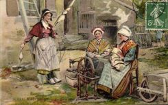 CPA Folklore Scenes d'Avergne 