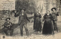 CPA Folklore La Bourreio d'Auberono 