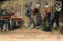 CPA Folklore La Bourree 
