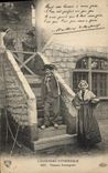 CPA Folklore L'Auvergne pittoresque Paysans Auvergnats 