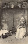 CPA Folklore Types d'Auvergne interieur d'Auvergne 