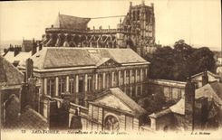 CPA Saintt Omer Notre Dame et le Palais de Justice 