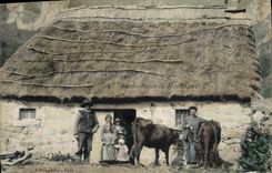 CPA Folklore Burin dans la montagne