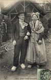 CPA Folklore L'Auvergne Pittoresque jeune couple Auvergnat 