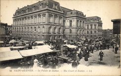 CPA Saint Quentin Le Palais de Justice Marche