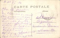 CPA Guerre de 1914 Senlis incendie par les Allemands Palais de Justice 