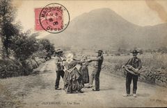 CPA Folklore Auvergne une Noce 